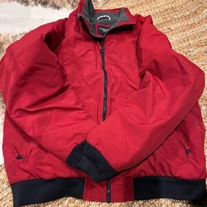 Men’s Lands' End Squall Red Jacket l Large